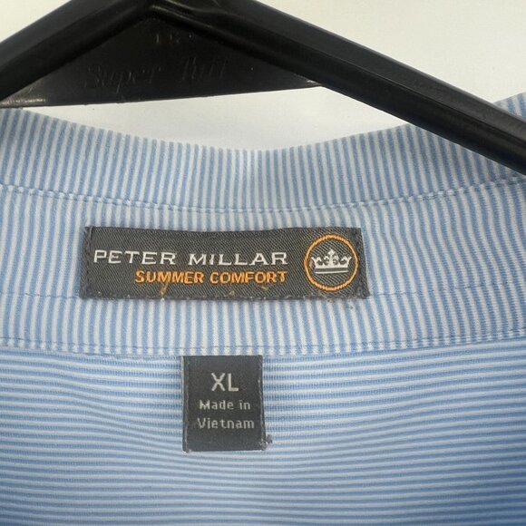 Peter Millar Summer Comfort Inverness Golf Club Lot of 2 Blue Striped Polos XL - Picture 9 of 10